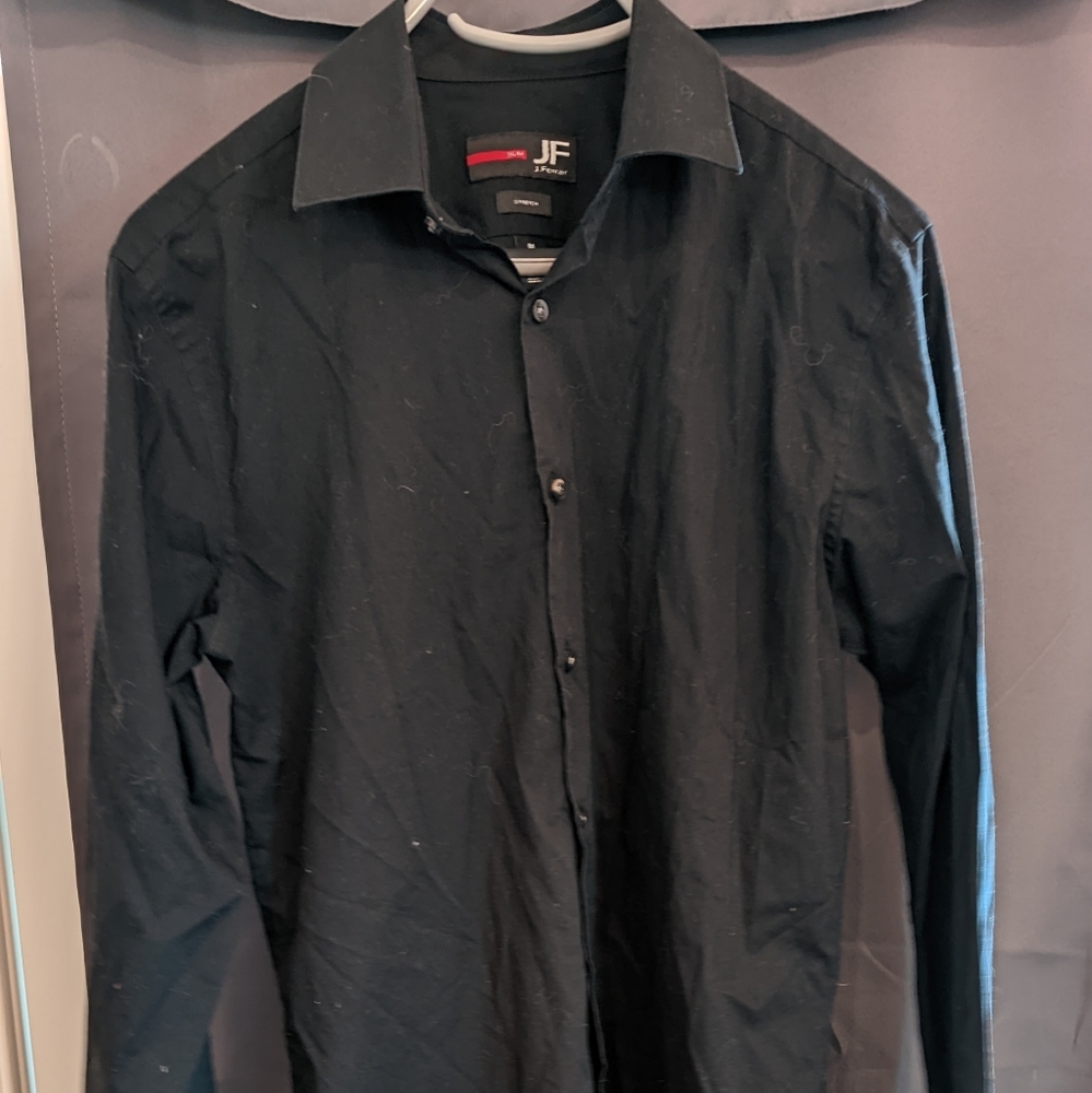 J.Ferrar Men's Black LS Button Down shirt